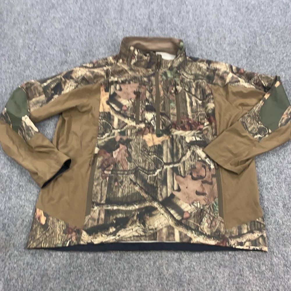 Cabela's Mossy Oak Break Up Infinity Camo Pullover Mens 2XL Lightweight 1/4 Zip